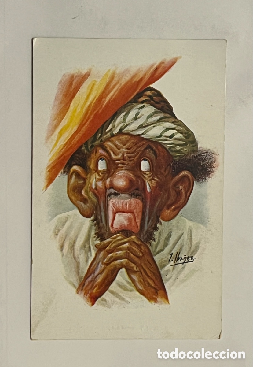 Postales: POSTAL N&ordm; 878 CABEZA DE MORO, ilustra J. IBA&Ntilde;EZ.. Edic.,Victoria .. N. Coll Salieti
