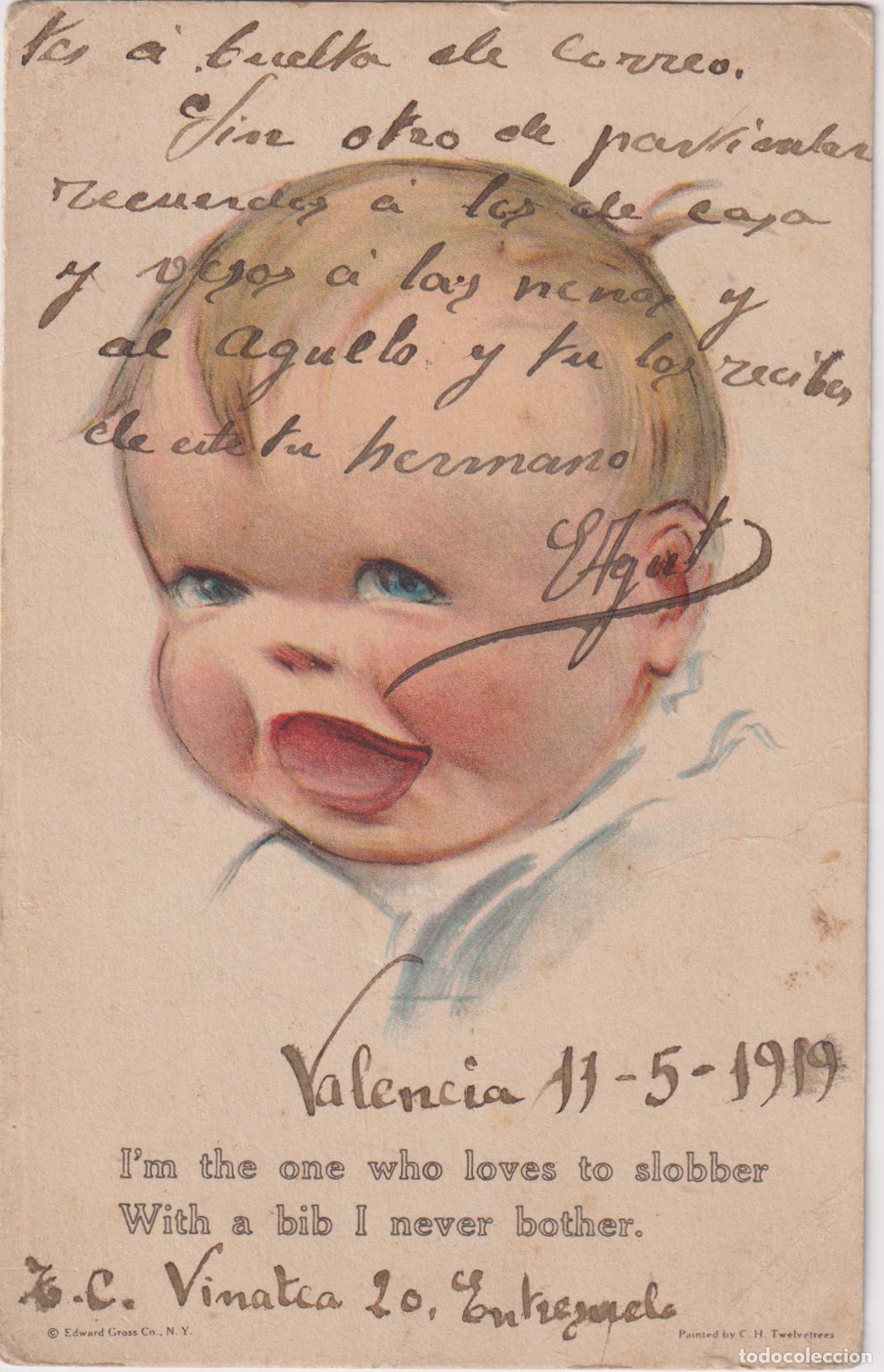 Postales: ILUSTRADOR: C.H. TWELVETREES &ndash; SOY EL QUE AMA BABEAR - EDITADA POR EDWARD GROSS CO &ndash; ESCRITA VALENCI