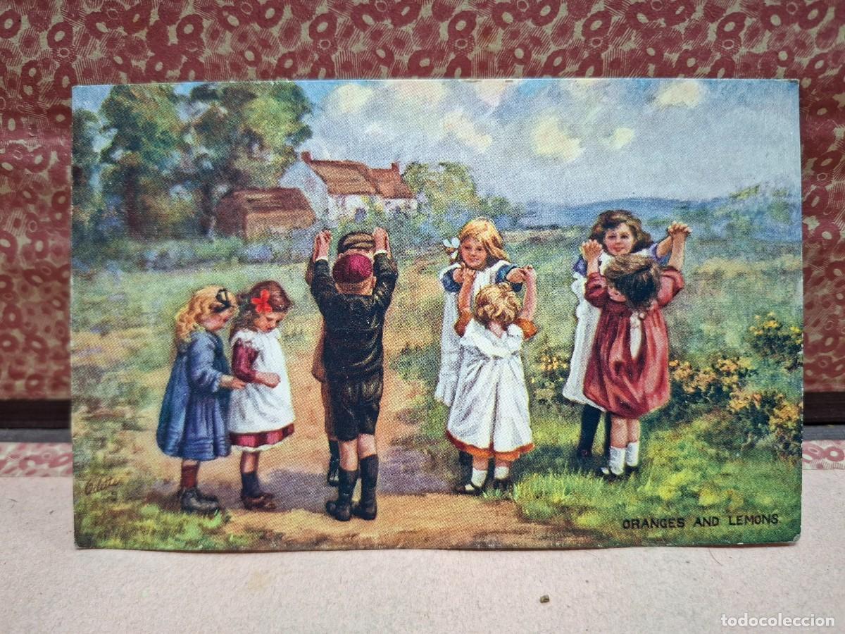 Postales: ANTIGUA POSTAL ROMANTICA JUEGO DE NI&Ntilde;OS OILETTE 9855
