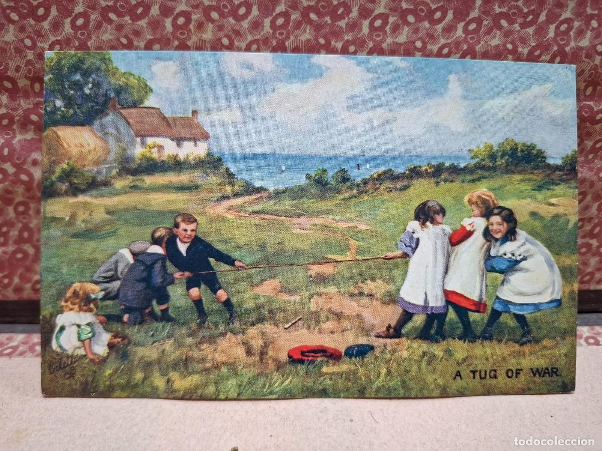 Postales: ANTIGUA POSTAL ROMANTICA JUEGO DE NI&Ntilde;OS OILETTE 9855