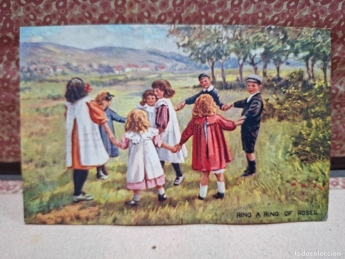 Postales: ANTIGUA POSTAL ROM&Aacute;NTICA JUEGO DE NI&Ntilde;OS OILETTE 9855