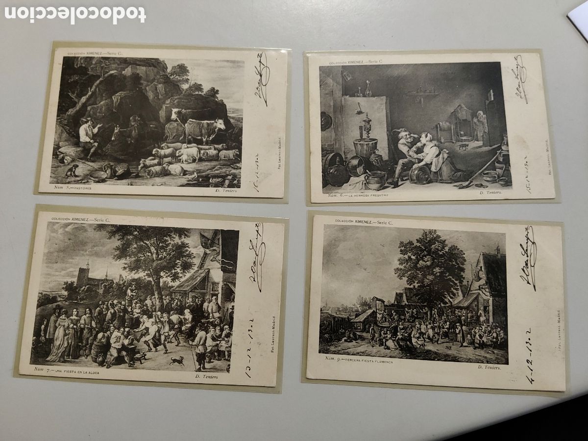 Postales: Lote de 5 Tarjeta Postal Colecci&oacute;n Ximenez Serie C Foto Laurent Numero 9 D. Teniers