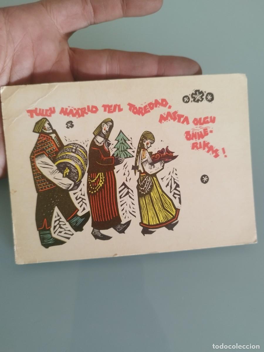 Postales: Tarjeta postal felicitaci&oacute;n de A&ntilde;o Nuevo de Estonia de 1968 ilustrada por el artista A. Vender.