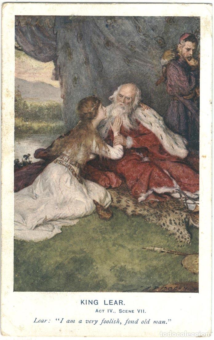 Postales: King Lear_Faulkner (1161). Ilustr. A. P. Bacon