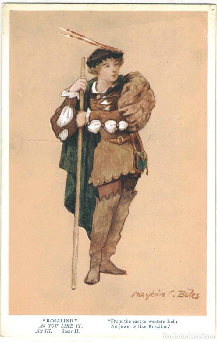 Postales: Rosalind in As You Like It (Shakespeare)_BAC. Ilustr. Marjoris C. Boles