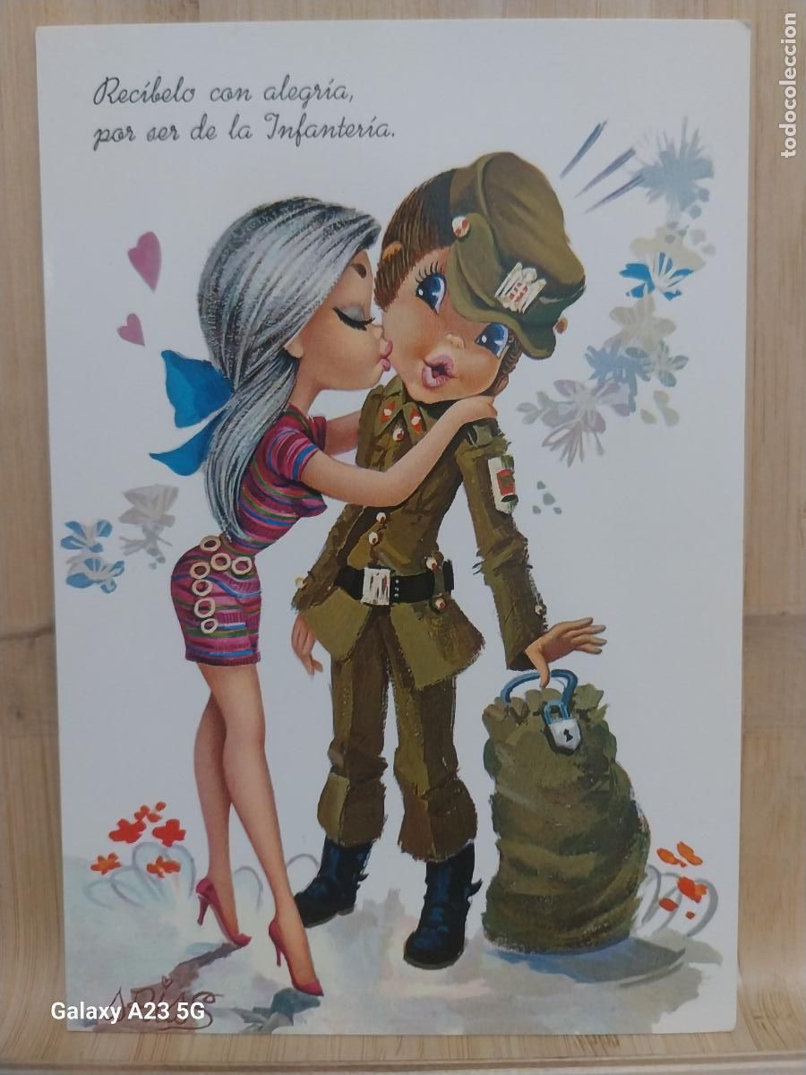 Postales: SOLDADO MILITAR ILUSTRACION RECLUTA NOVIA PETATI ED CYZ 6986 ESCRITA