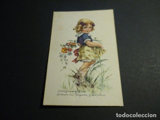 Postkarten: NI&Ntilde;A ENTRE FLORES POSTAL