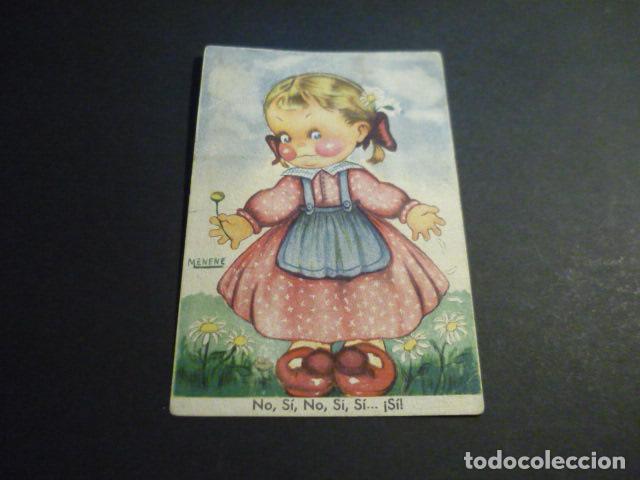 Cartoline: NI&Ntilde;A CON FLOR MENENE ILUSTRADORA