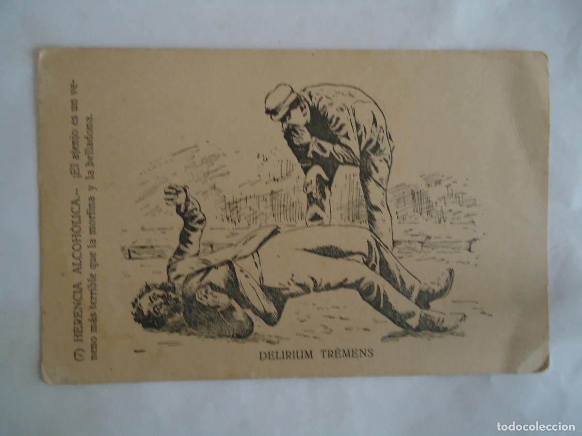Postales: POSTAL DE CARICATURAS Y DIBUJOS DE HERENCIA ALCOHOLICA, DELIRIUM TREMENS. PP -13