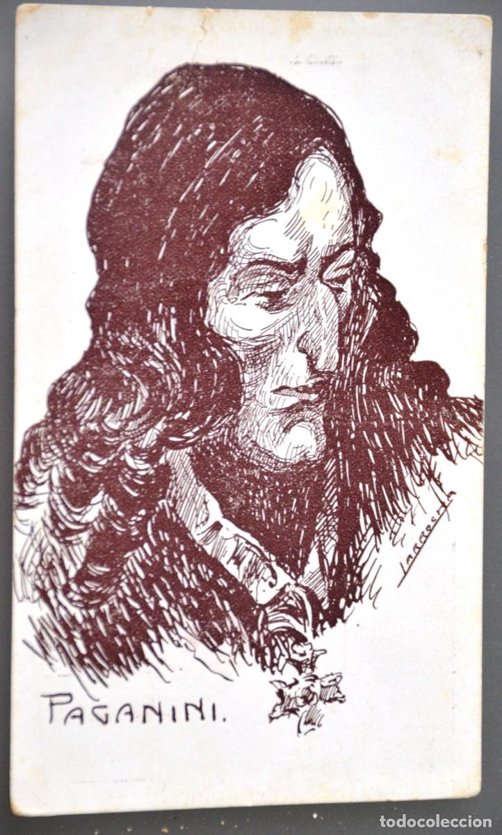 Postales: POSTAL NICCOL&Ograve; PAGANINI - ILUSTRACI&Oacute;N F. DE LARROCHA