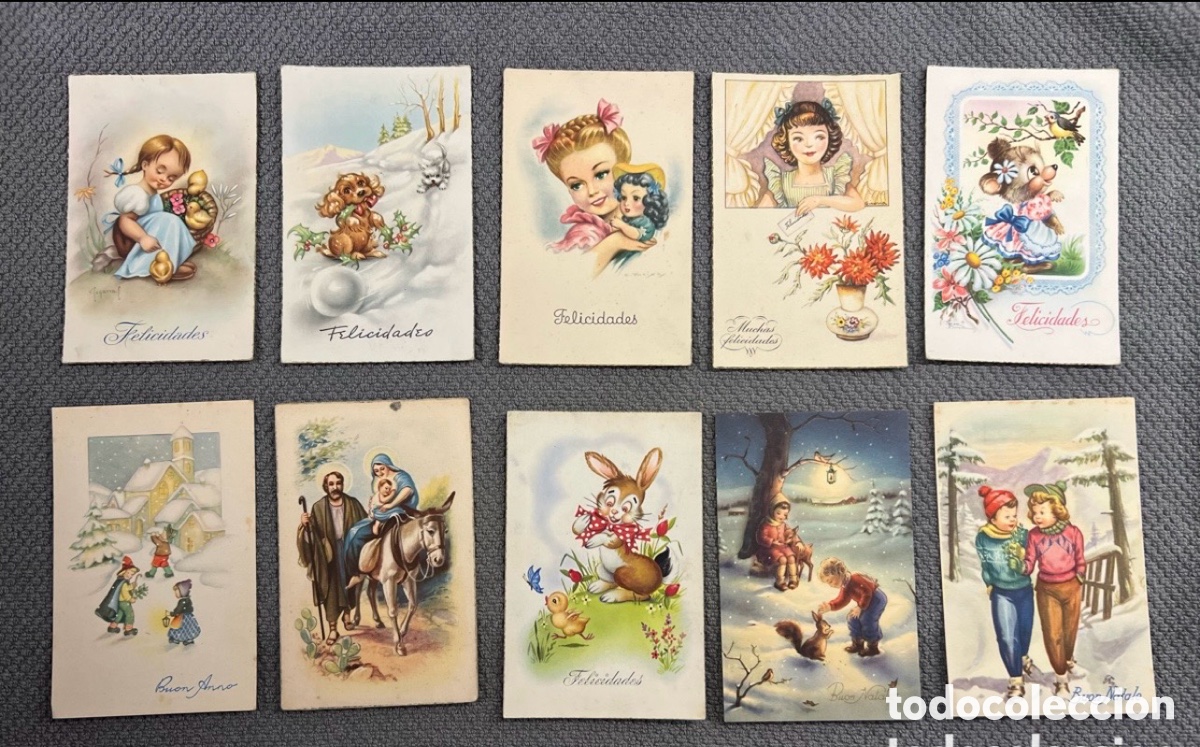 Postales: Postales Rom&aacute;nticas.. (10) Dibujos y caricaturas. Ilustradas (h.1940,50?) Env&iacute;o certificado 6&euro;