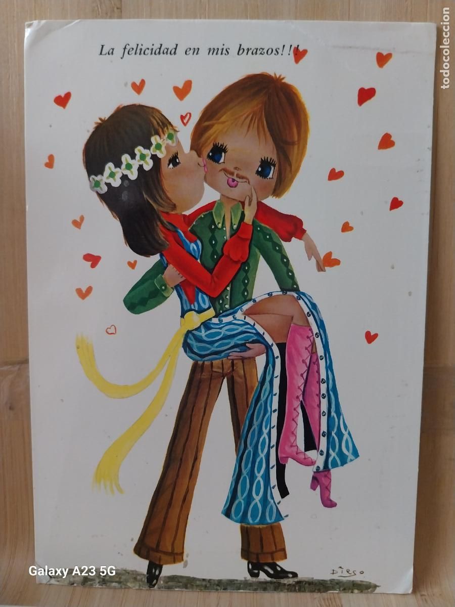 Postales: ILUSTRACION DIEGO PAREJA POP ED CYZ 7386/31 D ESCRITA A&Ntilde;OS 60