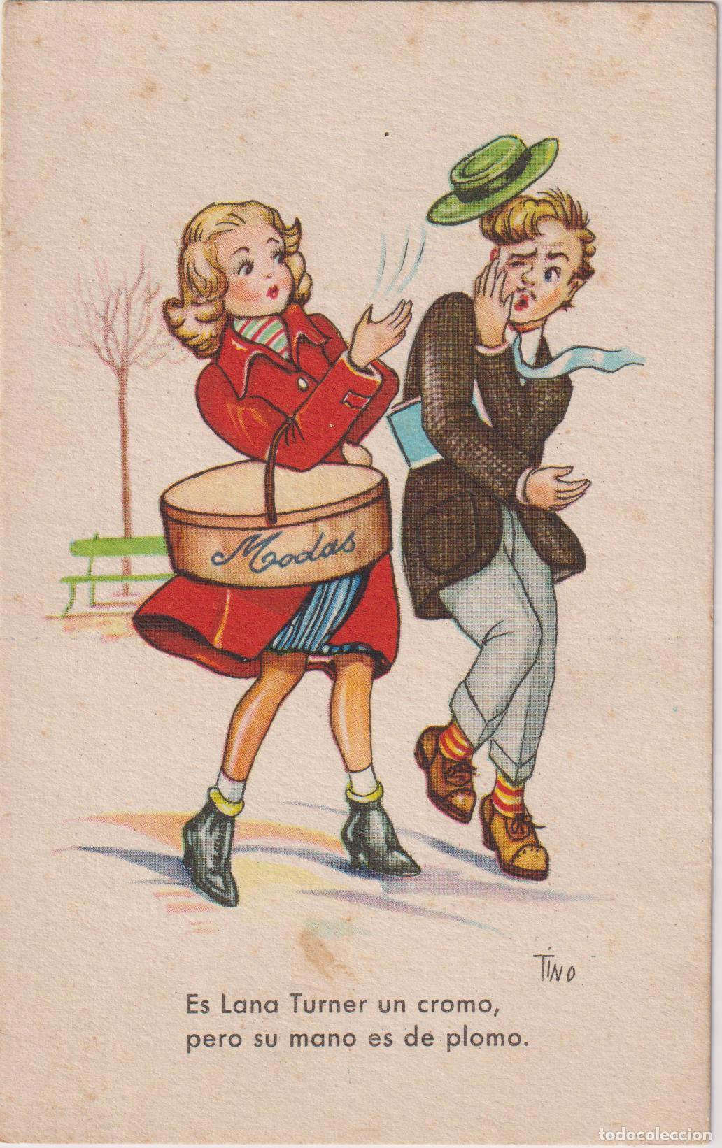 Postales: ILUSTRADOR: TINO, ES LANA TURNER - PD SERIE 1005 - ESCRITA