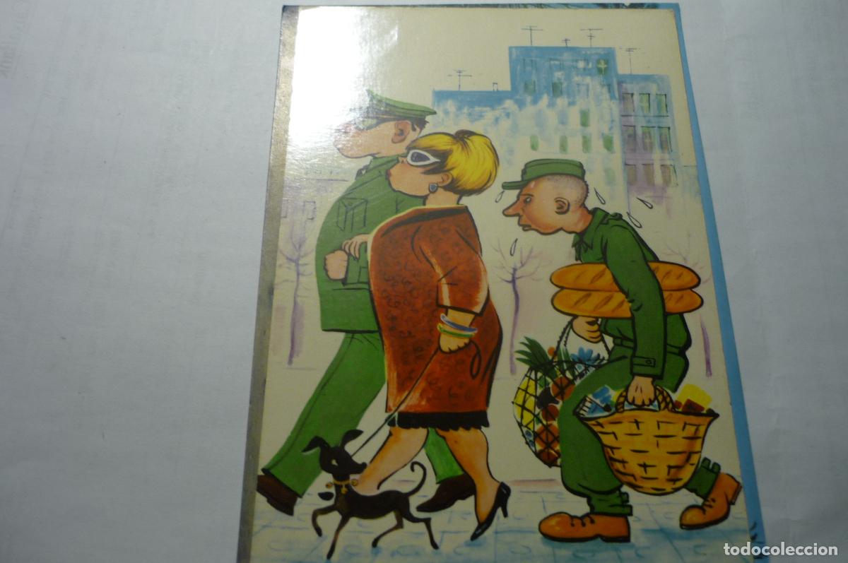 Postales: postal dibujo militar humor circulada