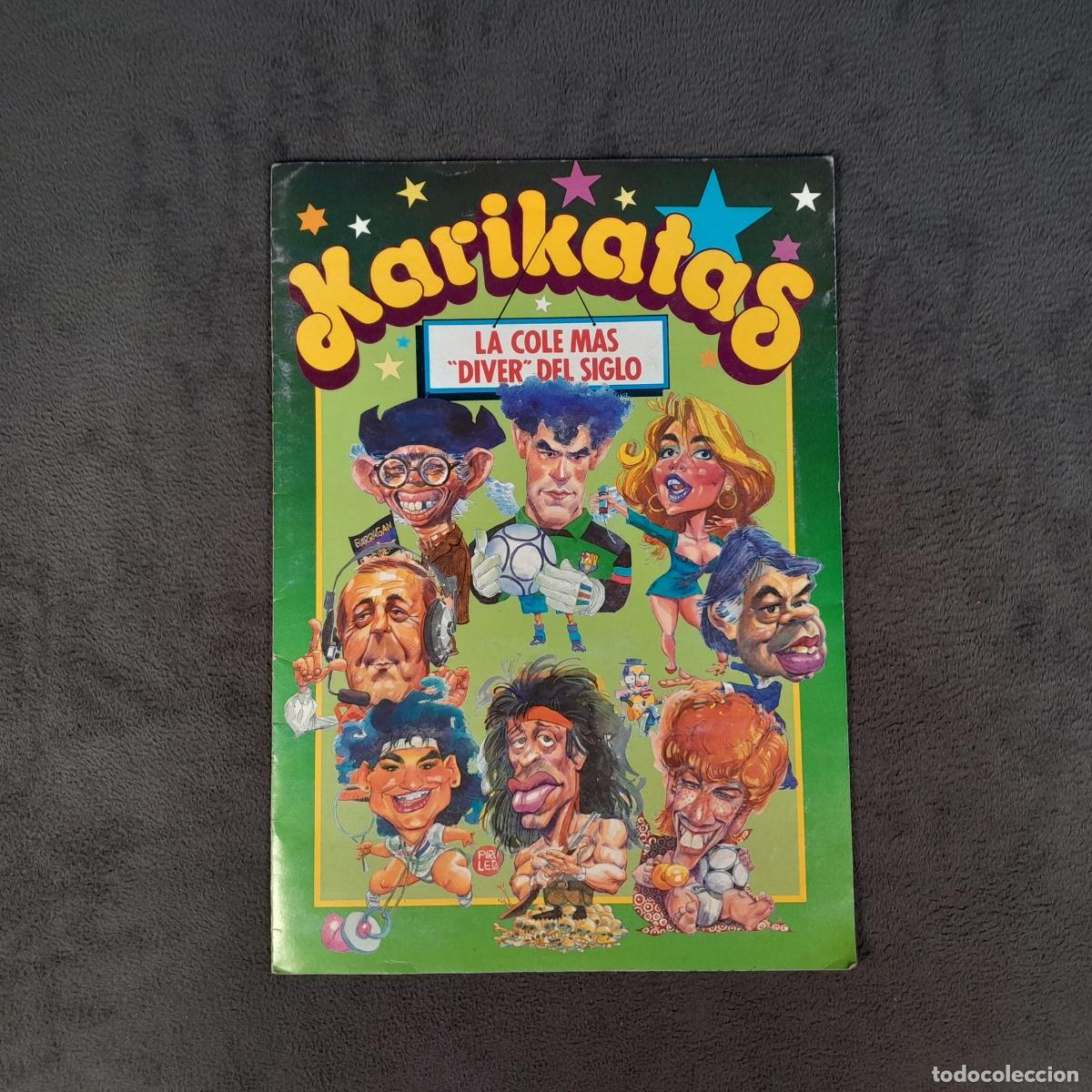 Postales: ALB-138. &Aacute;LBUM DE CROMOS: KARIKATAS LA COLE M&Aacute;S DIVER DEL SIGLO. PAPEL Y CART&Oacute;N. 1990