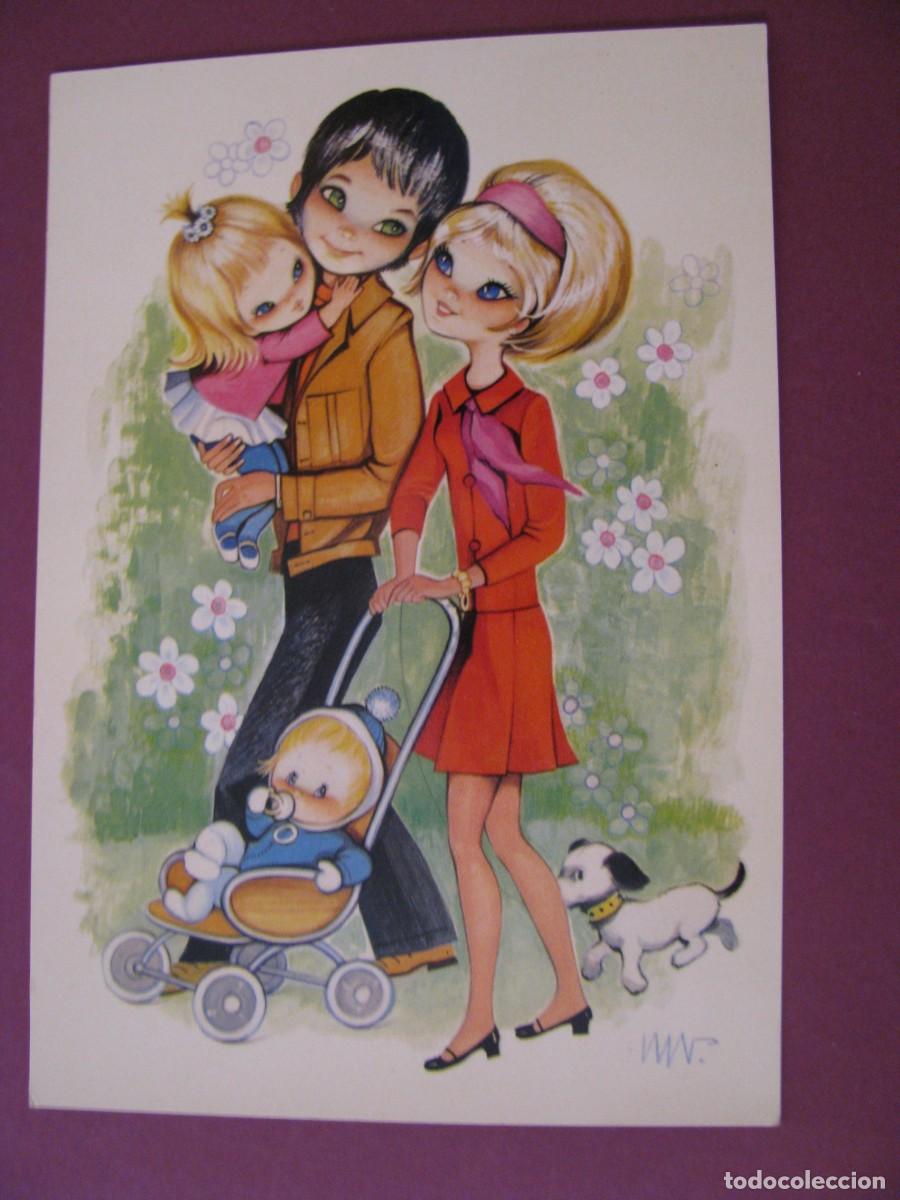 Postales: POSTAL DE IL? BERGAS. MATRIMONIOS CON HIJOS 5. ESCRITA