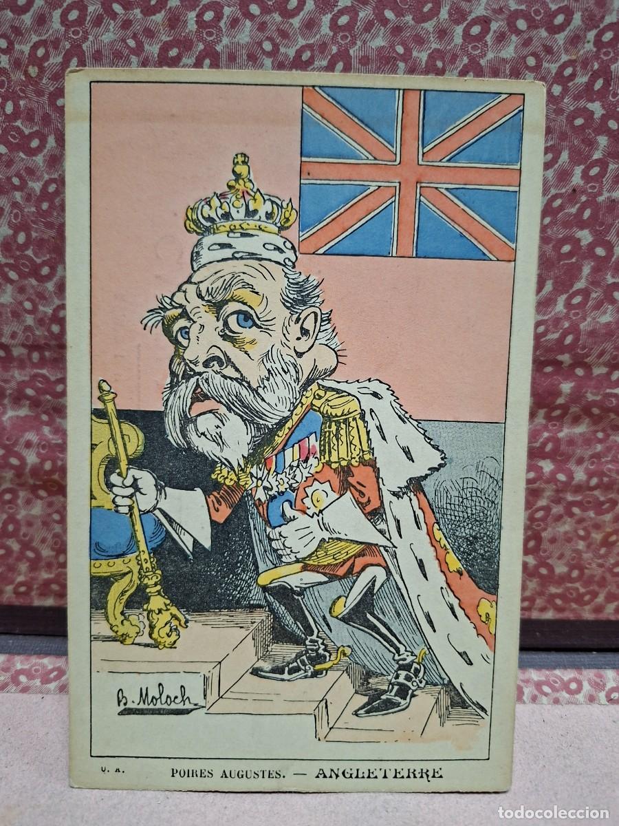 Postales: ANTIGUA POSTAL COMICA POLITICO MILITAR SATIRICA ILUSTARDIR MOLOCH POIRES AUGUSTES ANGLETERRE