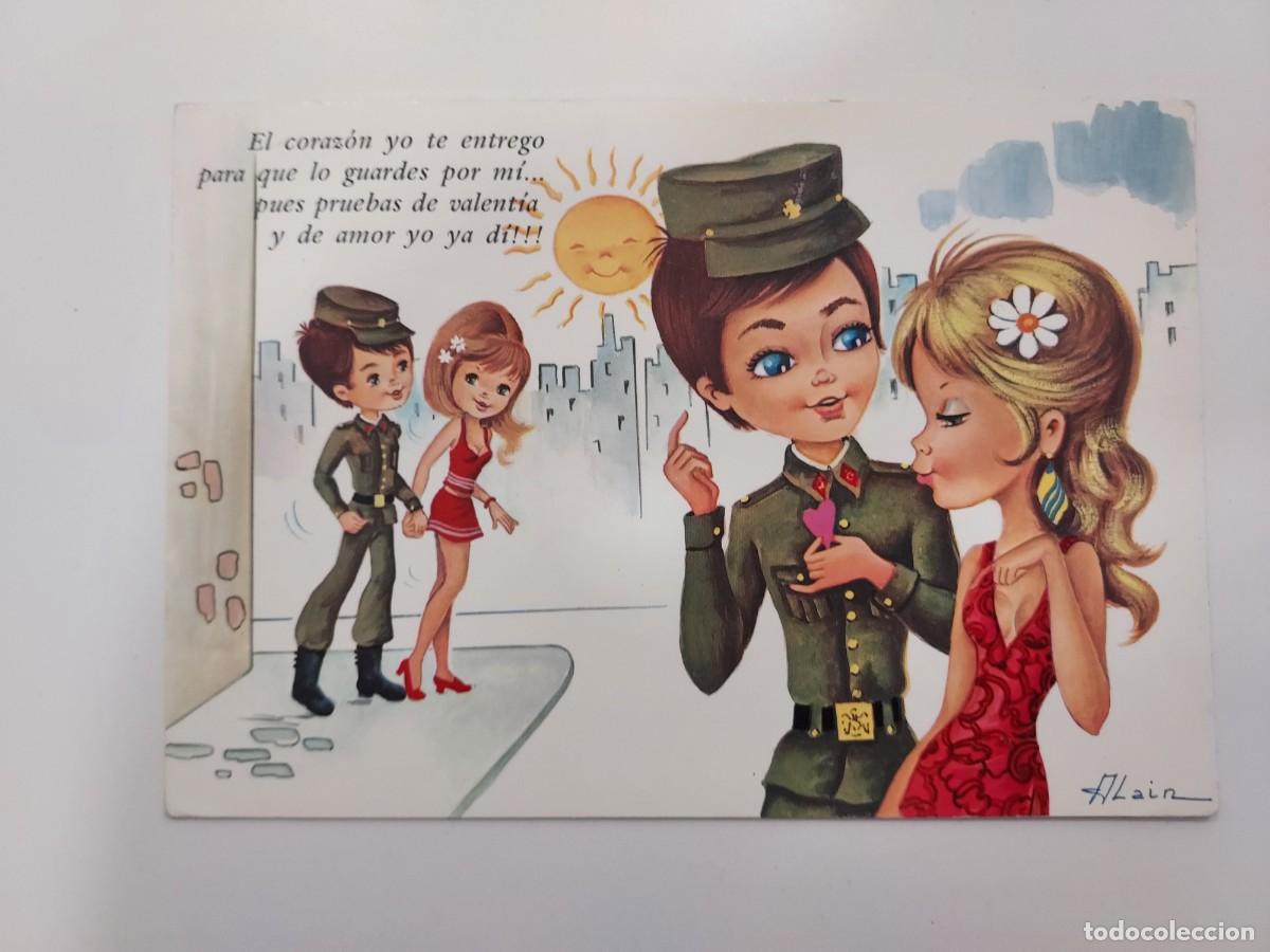 Postales: POSTAL ILUSTRADOR ALAIN. MILITAR RECLUTA NOVIA. SIN CIRCULAR. 1973