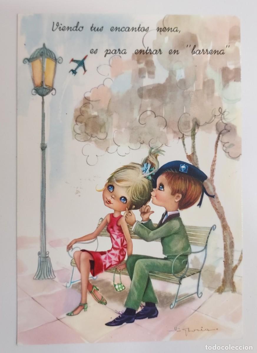 Postales: POSTAL ILUSTRADOR M GLORIA. MILI MILITAR PARACAIDISTA RECLUTA NOVIA ENAMORADOS. SIN CIRCULAR. 1966