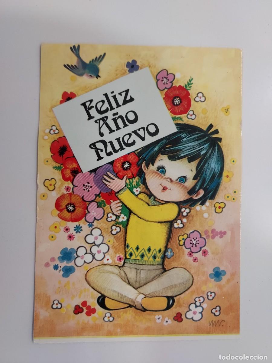 Postales: POSTAL ILUSTRADA. CHICO FELIZ A&Ntilde;O NUEVO. SIN CIRCULAR. 1968. BERGAS