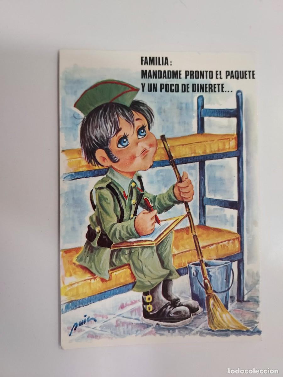 Postales: POSTAL ILUSTRADOR PUIG ?. MILI RECLUTA ESCRIBE CARTA. ESCRITA. 1972. VIKINGO