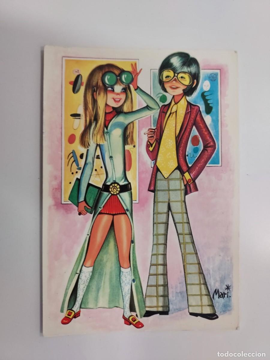 Postales: POSTAL ILUSTRADOR MARI. PAREJA POP ART PSICODELICA BOUTIQUE. CIRCULADA. 1970 BERGAS