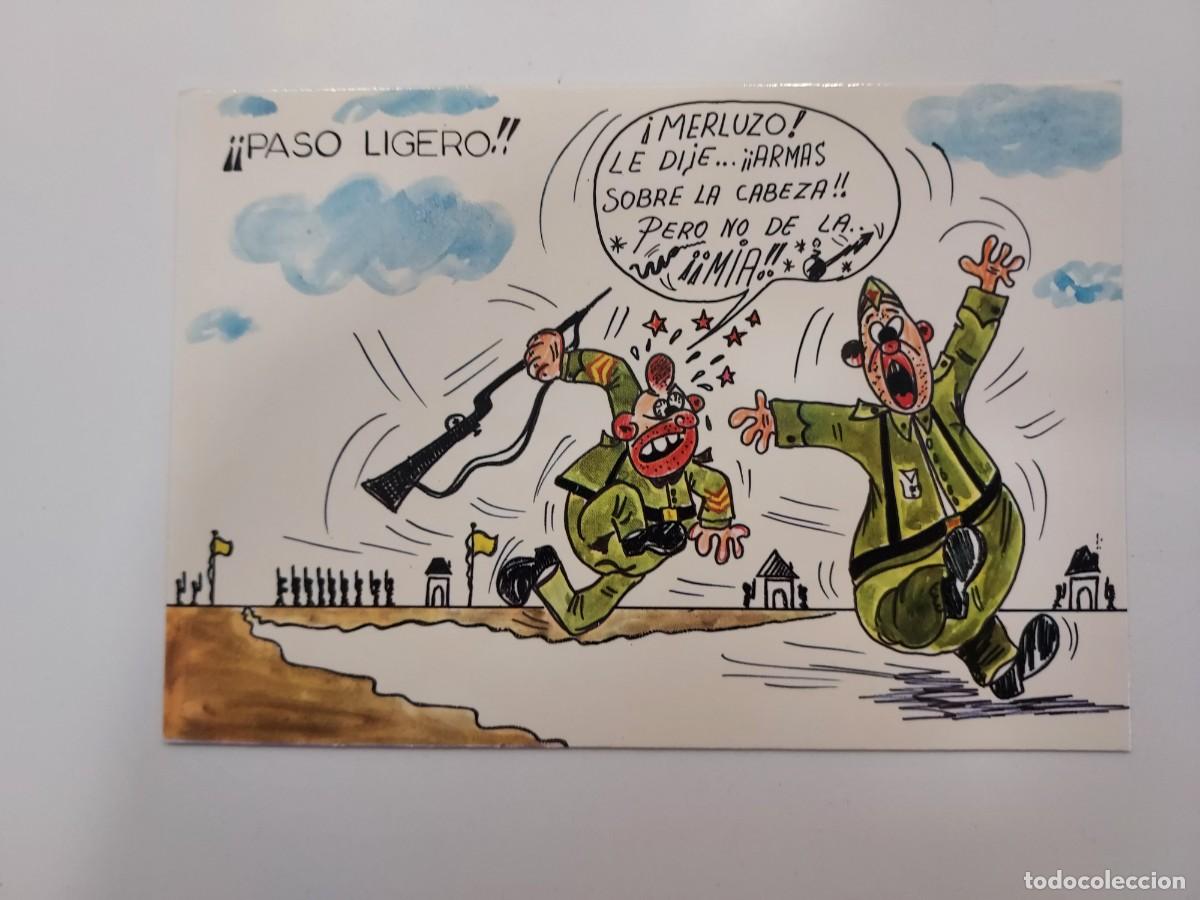 Postales: POSTAL ILUSTRADOA. MILITAR MILI INSTRUCCION HUMOR PASO LIGERO. SIN CIRCULAR. 1972. PERGAMINO