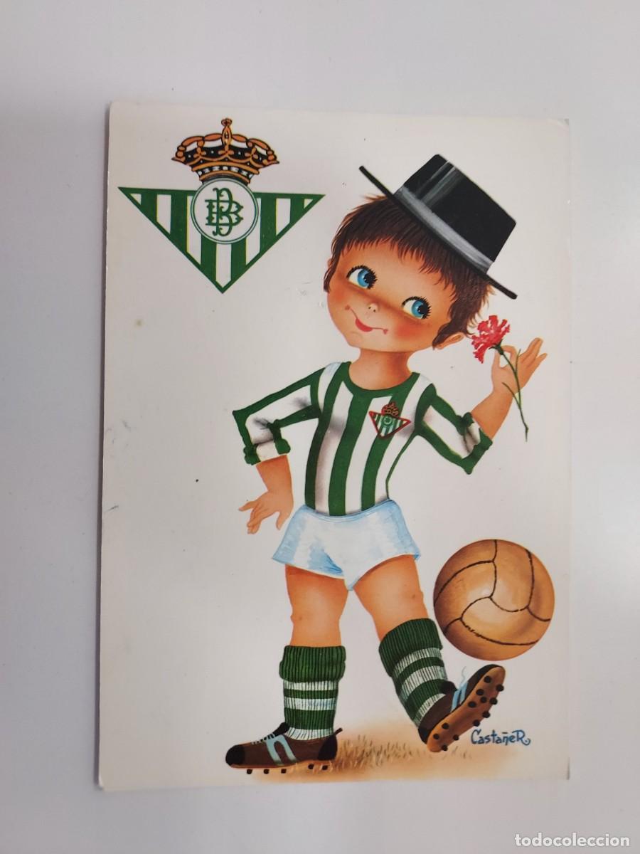 Postales: POSTAL ILUSTRADOR CASTA&Ntilde;ER. FUTBOL FUTBOLISTA BETIS. SIN CIRCULAR. 1971. SAVIR