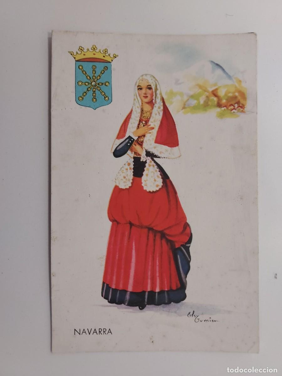 Postales: POSTAL ILUSTRADOR ELSI GUMIER. TRAJE REGIONAL NAVARRA. MOLINA. SIN CIRCULAR. A&Ntilde;OS 1950