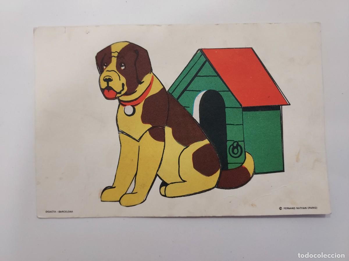 Postales: POSTAL ILUSTRADOR FERNAND NATHAN (PARIS). PERRO EN SU CASETA. ESCRITA. 1968. DIDACTA