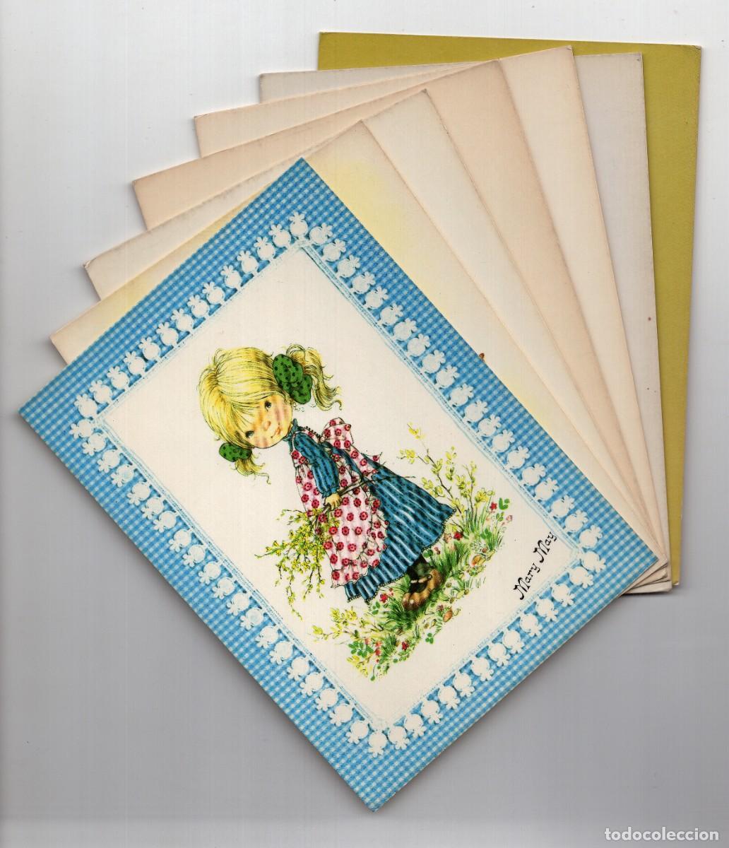 Postales: Lote de 7 postales MARY MAY -Colecci&oacute;n Perla-