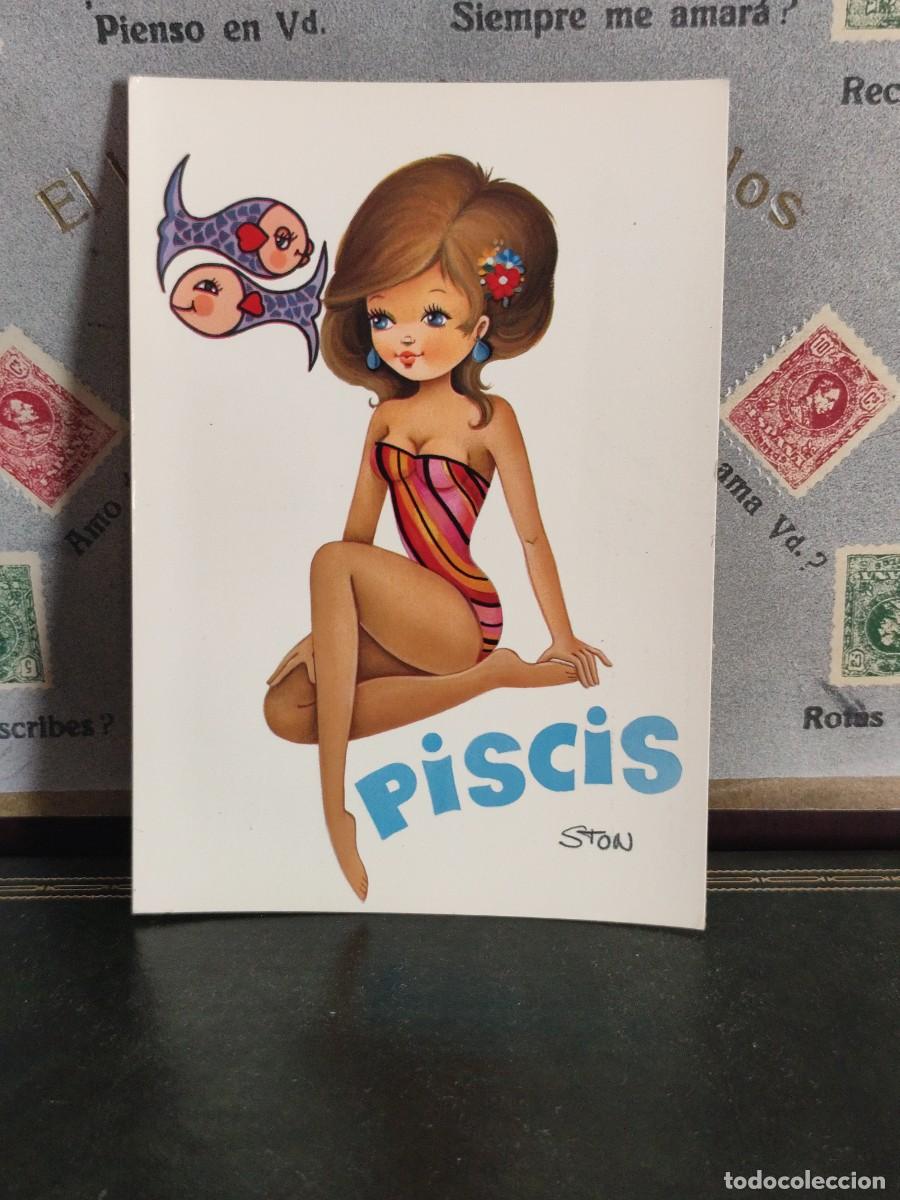 Postales: P6316 Postal Zodiaco Piscis Ston . CyZ