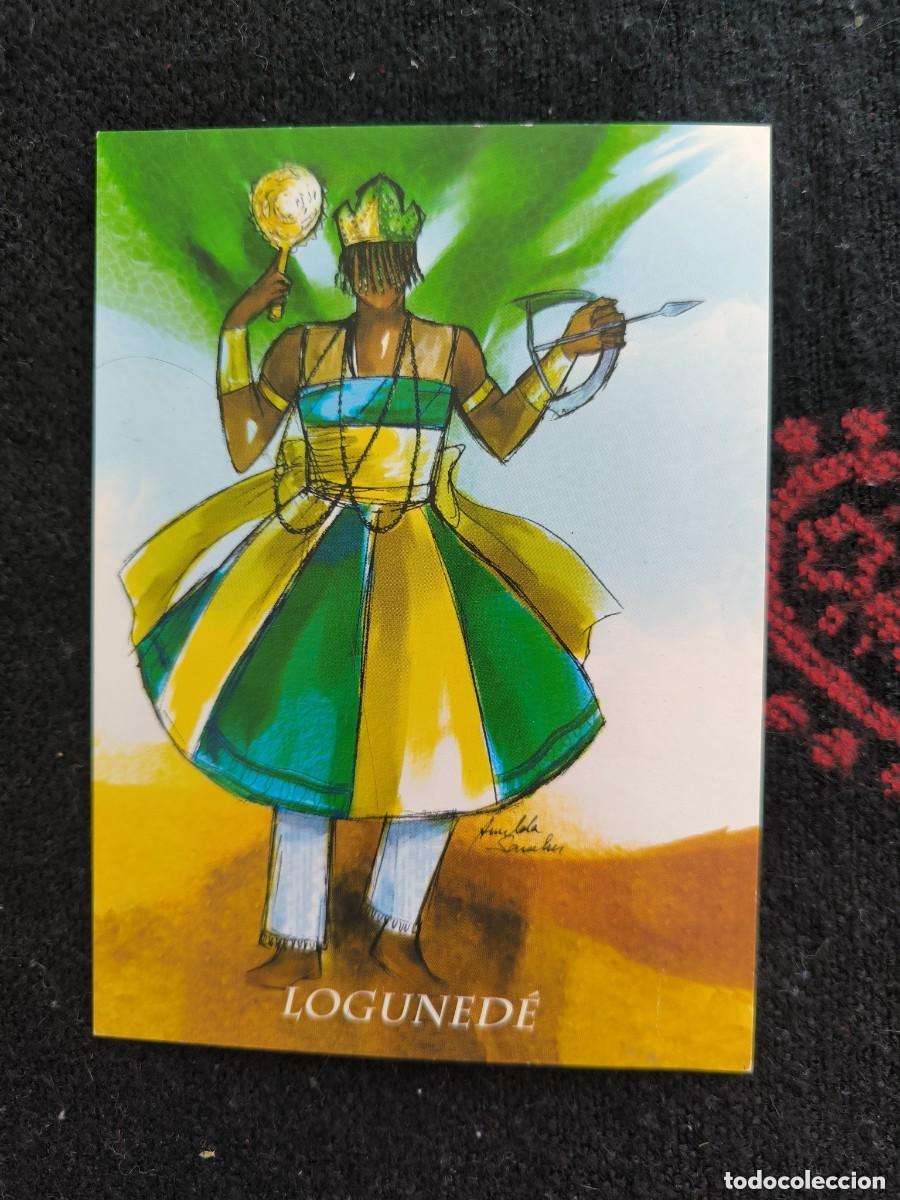 Cartes Postales: Postal Art&iacute;stica Orisha Loguned&eacute; &ndash; Ilustraci&oacute;n De Arte Yoruba Para Coleccionistas
