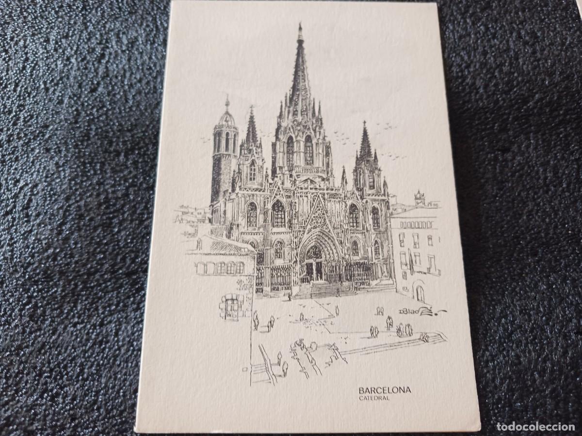 Postais: diptico, catedral de barcelona, ilustrdo por olga sha, ed. sub 1283/19, sin usar