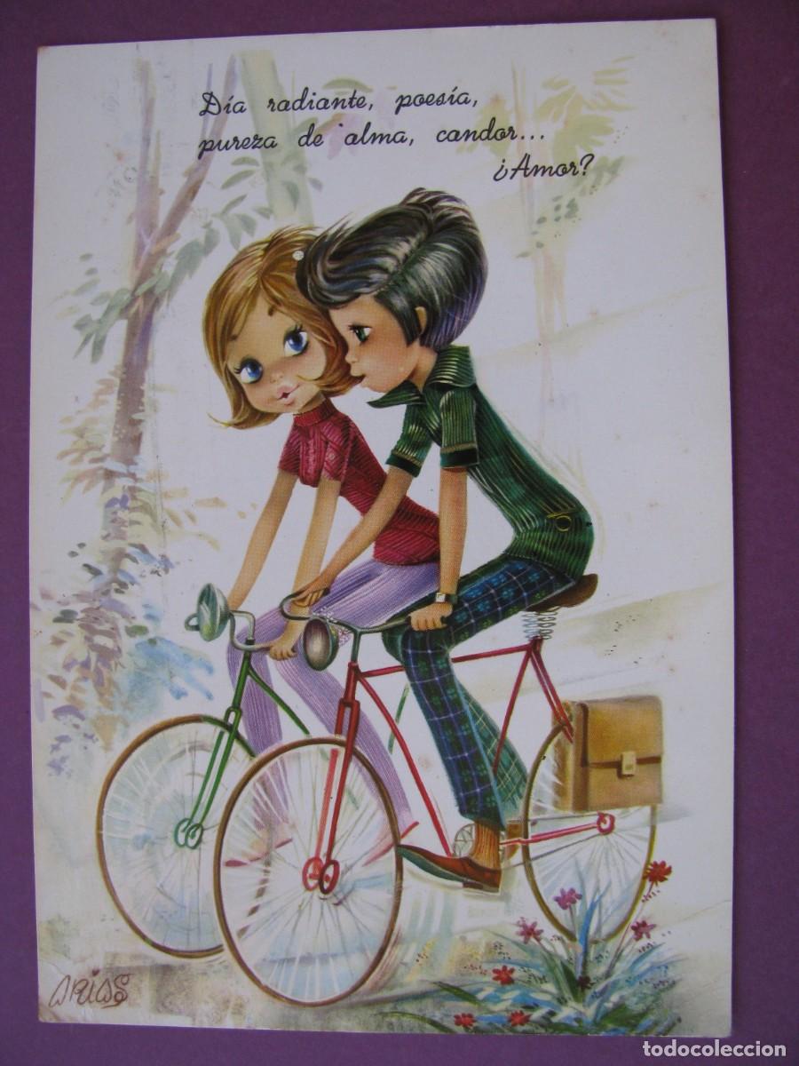 Postales: POSTAL DE IL. ARIAS. C. Y Z. 6833. PAREJA CON BICICLETAS. CIRCULADA