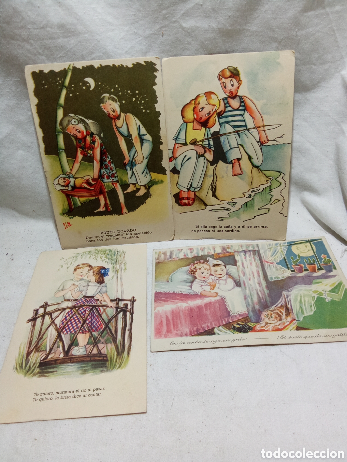 Postales: LOTE 3 DE 4 PRECIOSAS POSTALES