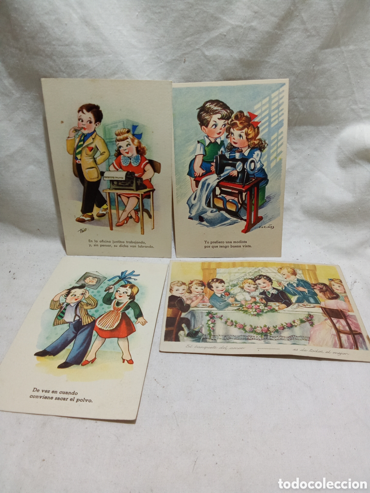 Postcards: LOTE 4 DE 4 PRECIOSAS POSTALES