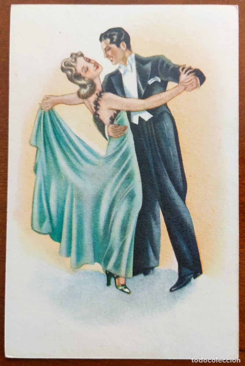 Postkarten: POSTAL DIBUJO ROM&Aacute;NTICO FECHADA A&Ntilde;O 1945 - GR&Aacute;FICAS LABORDE Y LABAYEN, TOLOSA