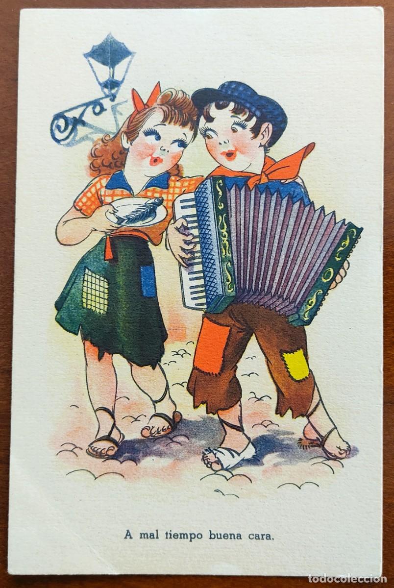 Postcards: POSTAL A MAL TIEMPO BUENA CARA - EDICIONES TR&Iacute;O SERIE S
