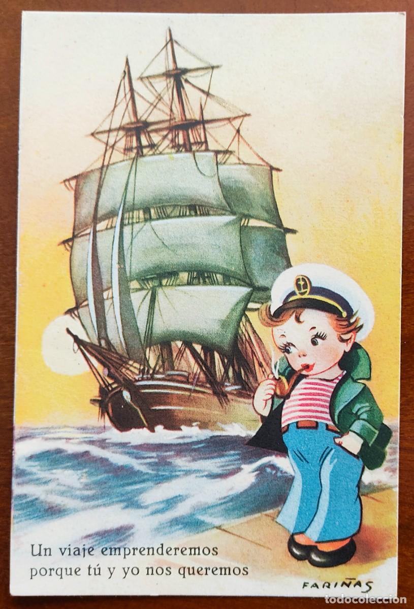 Postcards: POSTAL UN VIAJE EMPRENDEREMOS... - POR FARI&Ntilde;AS - FECHADA A&Ntilde;O 1946 - PD SERIE 811