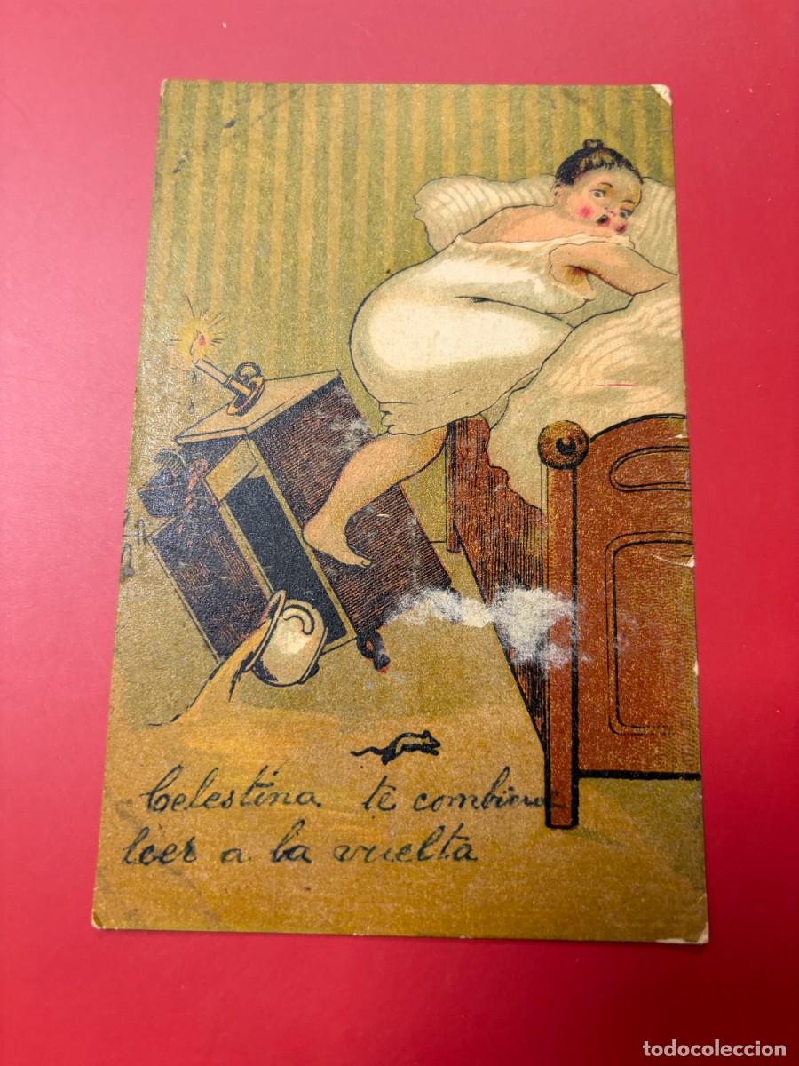 Postales: POSTAL ILUSTRADA HUMOR&Iacute;STICA - DEDICADA A CELESTINA - LA HABANA, CUBA
