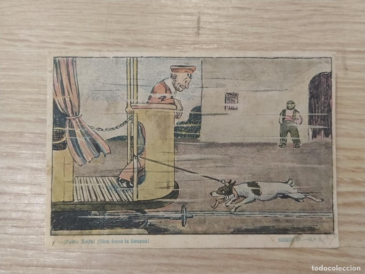Postales: EL PERRO TRAS EL TRANVIA - POSTAL ANTIGUA -(117.011)