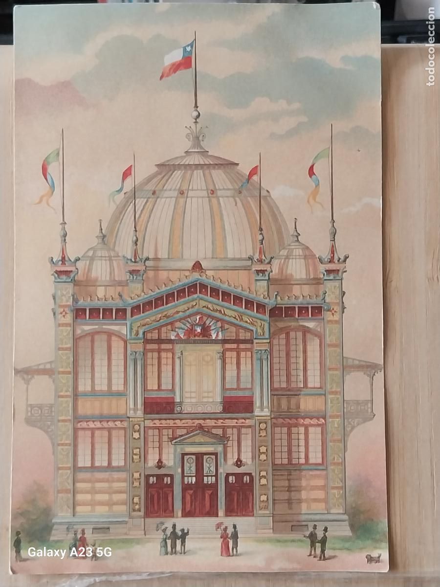 Postales: PABELLON CHILE EXPO 1889 PARIS TARJETA ILUSTRACION TAMA&Ntilde;O POSTAL VINTAGE ORIGINAL