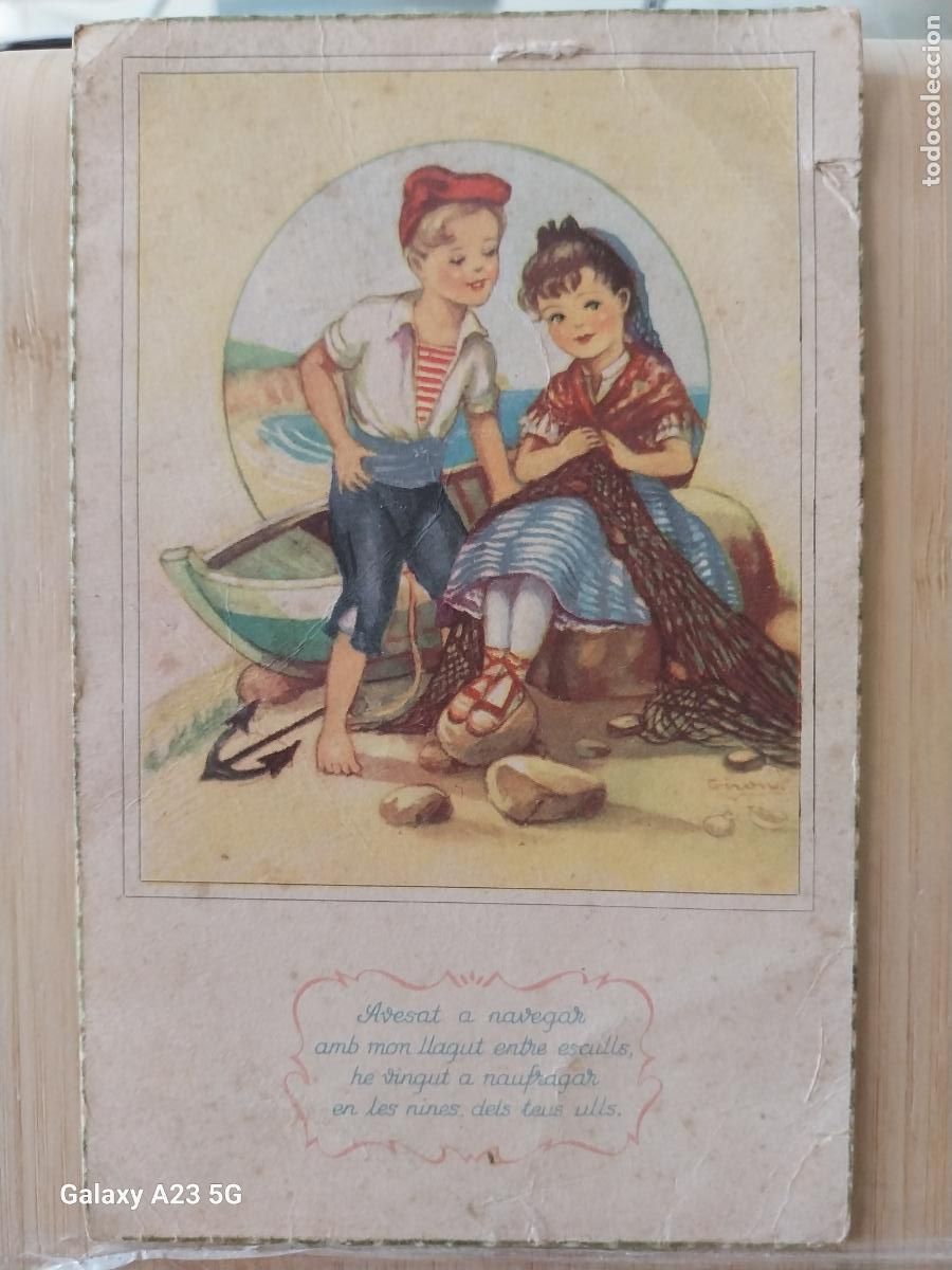 Postales: CORRANDES CATALANES ILUSTRACION D.E. GIRONA ED ARTIGAS ESCRITA ORIGINAL CATALAN