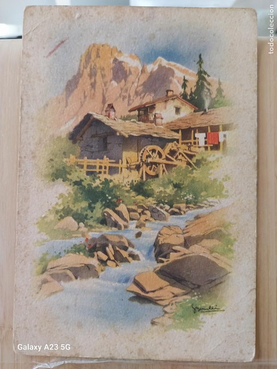Postales: CASA CON NORIA RIO ILUSTRACION BAULLI ED P M C E ESCRITA ORIGINAL