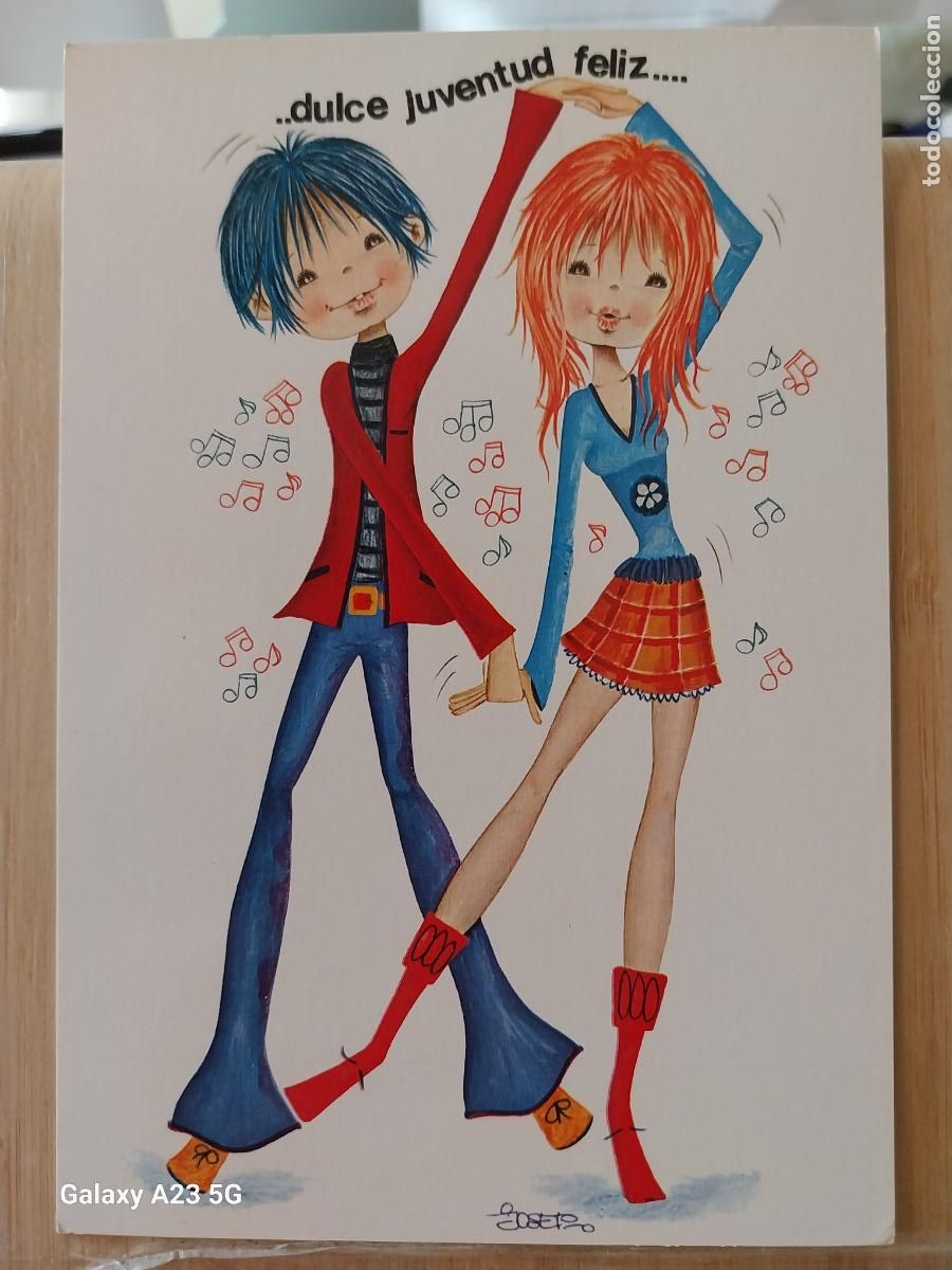 Postales: PAREJA BAILANDO ILUSTRACION JOSET ED CYZ 7086 ESCRITA ORIGINAL