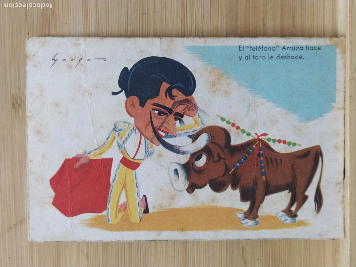 Postales: EL TELEFONO ARRUZA HACE Y AL TORO DESHACE - POSTAL ANTIGUA (117.041)