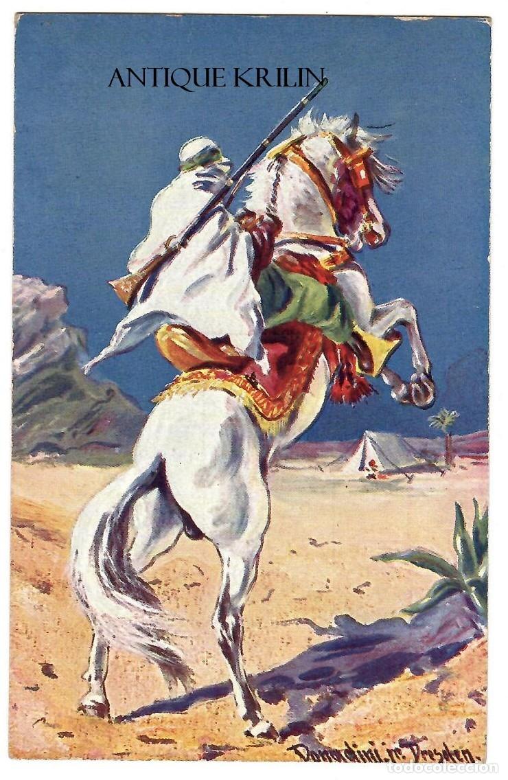 Postales: POSTAL ALEMANA SERIE 238 / BEDUINO A CABALLO / ILUSTRA DONADINI / SIN FRANQUEAR