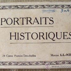 Postales: BLOC DE POSTALES CON PERSONAJES HISTORICOS - PORTRAITS HISTORIQUES. Lote 26186001