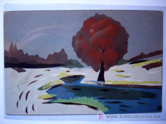 Postales: POSTAL ACUARELA ORIGINAL. - Foto 1